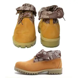 帝安諾-TIMBERLAND PREM ROLL-TOP BOOTS 圖騰反折防水麂皮靴(駝)A1GEX 黃靴 男