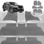 6D Diamond Car Floor Mats for Nissan Pathfinder 8 seater (R53)2022-Current-Ultimate Set-Grey-Outback GT