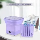 AU Portable Folding Washing Machine With Dryer Bucket For Clothes Socks 3