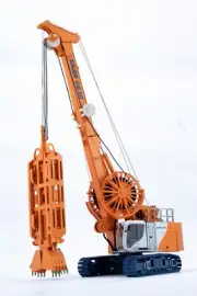 Bauer GB50 with Diaphragm Wall Grab DHG V - Bymo 1:50 Scale Model #25030/1 New