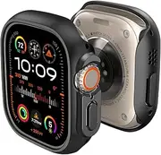 SPIGEN Thin Fit Case Designed for Apple Watch Ultra/2 49mm Exact Fit Ultra Slim Hard PC Cover - Black