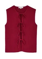 JW Anderson Bow Ribbed Cotton-blend Tank - Red - XS (UK6 / XS) XS (UK6 / XS)