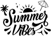 Round Summer Vibes Stamp | Embrace The Sun | Warm Impressions Custom Stamp