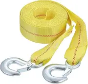 CHICAMPERA Trailer Tow Strap Vehicle Strap with Hooks High Strength Towing Rope for Emergency Roadside Assistance Everyday Use Capacity Durable Tie Down