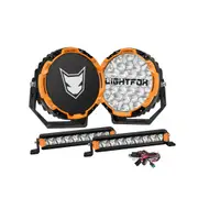 LIGHTFOX 9" Osram LED Driving Lights + 8inch LED Light Pods + Wiring Kit