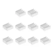 Electronics Cooler Heatsink for MOS GPU IC Chip Silver 7 x 7 x 3 mm 10pcs
