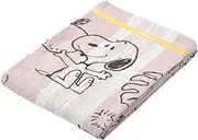 Nishikawa Snoopy Towel Blanket, Single, Washable, 100% Cotton, Peanuts PN3600BD, Pink FR03500001