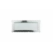 Reusable - Serving Tray with Silver Rim