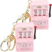 [Ipetboom] Toy Boys and Girls Party Favors 2pcs Mini Slot Machine Keychain Fidget Toys Creative Keychain for Boys Girls
