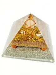 Tiger Eye Crystal Merkaba Orgonite Orgone Pyramid EMF Protection Healing Energy