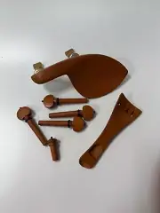 Violin/Viola Wooden Chin Rest, Tailpiece, and Pegs