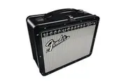 Aquarius Fender Amp Tin Fun Lunch Box Storage Container w Carry Handle Black