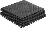 New Anti-Fatigue Foam Interlocking Floor Mat 6 Tiles 24 Square Feet Black