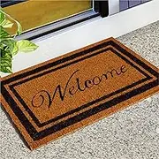 Welcome Mat Anti Slip Door Mats Outdoor Quick Dirt Trap for Front Door, Indoor, Entrance Areas of High Traffic