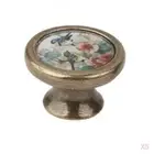 5 x Cabinet Drawer Bin Handle Pull Knob Hardware -Bird and Flowers