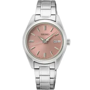 【SEIKO 精工】CS系列 簡約經典男女對錶 情侶手錶-香檳粉/SK027(SUR523P1+SUR529P1)