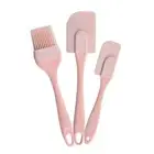3PCS Cream Scraper Pastry Brush with Cooking Brush Scraper 3Set Silicone Baking