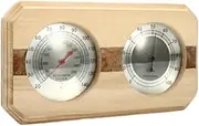 Sauna Thermometer, Wood 2-in-1 Sauna Thermometer and Hygrometer with Precision Scale, Ideal for Steam Room