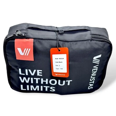 NEW Venustas Unisex Heated Vest with Battery Pack 7.4V W2118 Black Size: S