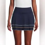 Fila Backspin Flounce Tiered Mini Tennis Skort - Size XL - Navy - NWT