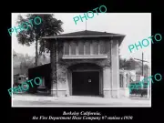 OLD LARGE HISTORIC PHOTO OF BERKELEY CALIFORNIA FIRE DEPARTMENT STATION c1930 2