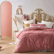 Vintage Design Rosa Dusty Pink Quilt Cover Set