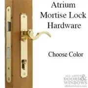 Atrium Door Hardware Lever Style Mortise Lock Keyed Thumb Turn Polished Brass