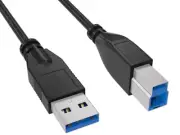 15ft USB 3.0 Type A to Type B Cable, Super High Speed, Black