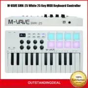 M-VAVE SMK-25 White 25 Key MIDI Keyboard Controller for Arrangement ot25