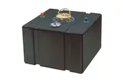 Jaz Products 16 Gallon Flat Bottom Pro Street Poly Fuel Cell (Black) with Foam 1 x -8AN Outlet, 1 x -8AN Rollover Vent