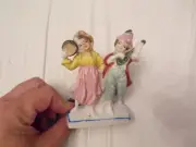 VTG Mini Figurine Peasants Dancing & Playing Music Made in Japan