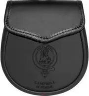 Campbell of Possil Leather Day Sporran Scottish Clan Crest