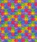 Handmade Placemat Or Table Runner Multi Color Puzzle Pieces