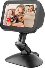 Stand for Echo Show 5 (3rd Gen) & Cell Phone，Adjustable Height Smart Speaker Stand Table Mount Bracket，Magnetic Anti-Slip Base for Show 5 3rd Generation