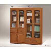 在飛比找蝦皮購物優惠-富基家具CJ  新樟木色書櫃胡桃色書櫃組合  台灣製造批發直