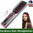BDI Cordless Hair Straightener Brush Mini Portable Ionic Hot Straightening Comb