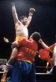 Tony Ayala victorious after winning fight with round 3 knockout vs- Old Photo