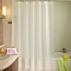 Delicacy Kitchen Plain Shower Curtain PEVA Bathroom Liner Splash Proof with 12