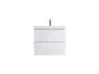 Wall Mount Floating Vanity with Sink 2 drawers - 24" white