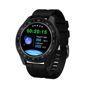 F17 1.54'' Full Touch Screen IP68 Waterproof Smart Watch Heart Rate spO2 Monitor Multiple Languages Sports Modes Fitness Bracelet BLACK COLOR