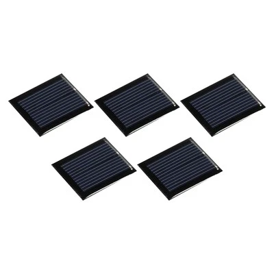 Mini Solar Panel Cell 1V 80mA 0.08W 30mm x 25mm for DIY Project Pack of 5