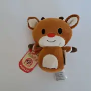 Itty Bittys Rudolph The Red Nose Reindeer Plush Hallmark Toys For Tots 5" NWT