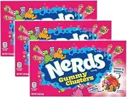 3x Wonka Nerds Tangy/Crunchy Sweet Soft Gummy Candy/Lolly Chewy Clusters 85g