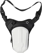 Motor Pannier Bag Motorcycle Drop Leg Side Bag Hard Shell Motorbike Hip Bum Pack Bags Multifunctional Mob Purse Riding Accessories Motorbike Travel Bag(A)