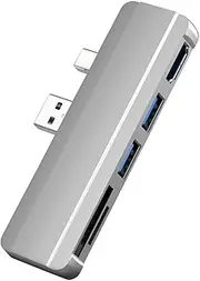 5-in-1 Dual USB3.0 Micro SD SD SDHC SDXC USB Hub Docking Station Mini DP to HDMI Convertor Adaptor for Surface Pro 4/5/6