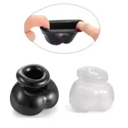 Male Soft Ball Stretcher Scrotum Sack Bag Testicle Squeeze Cage Ring Delay Aid%