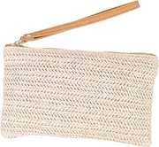 [CATIEBYE] Large Capacity Hand Woven Coin Purse for Minimalistic Change Bag with Wrist Strap Smooth Surface Convenient Wallet for Cash Coins and Earphones