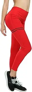 [JINIU] Women's Leggings Double Ring Printing High Waist Hip Tight Body Slim Exercise Sports Yoga Pants