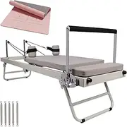 Foldable Pilates Reformer Machine,Multifuctional Pilates Equipment with Yoga Mat,for Home