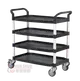 華塑 RA-808LI 大型四層推車(黑色) 多功能手推推車 工具車 餐車 收納車 工作推車 置物車 (5折)